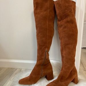 Matisse Camel Suede over the knee boots